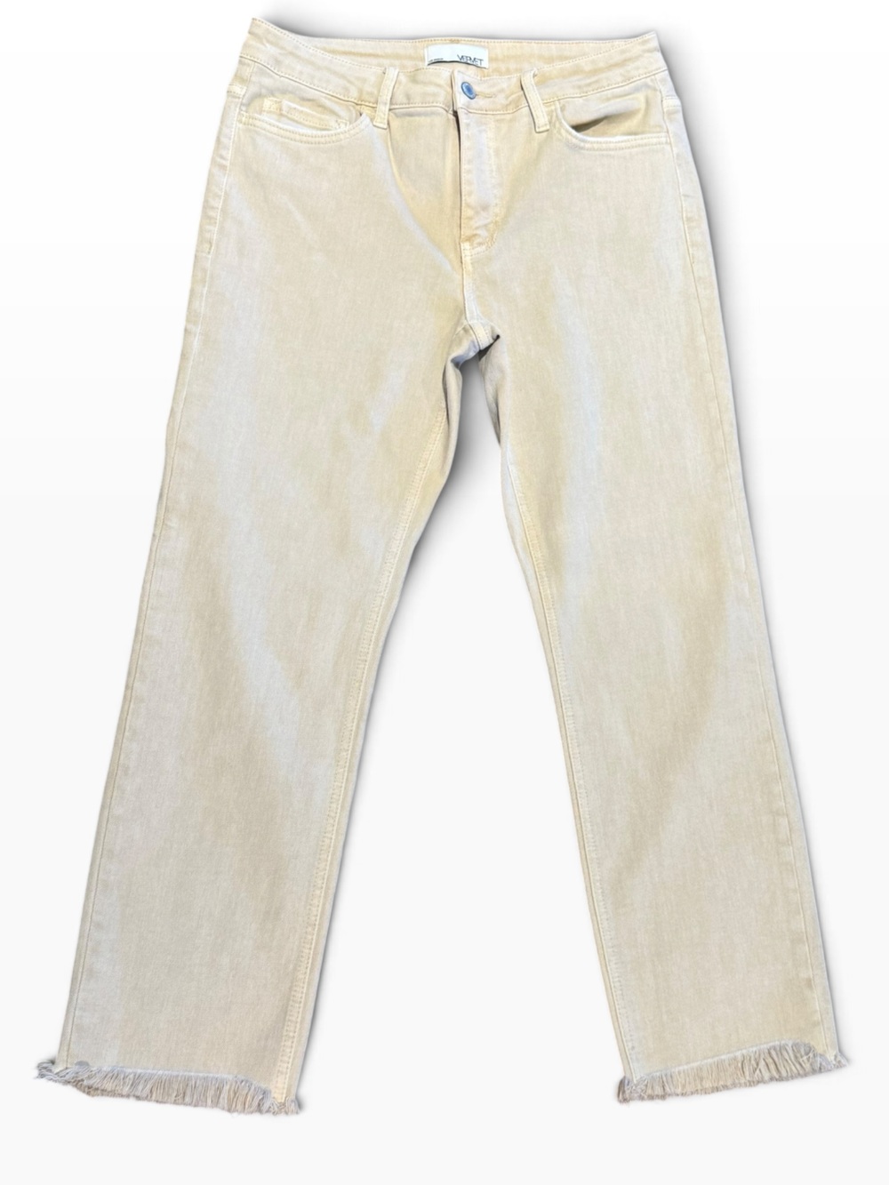 Vervet Women’s Size 30 x 27 Raw Edge Jeans in Ivory